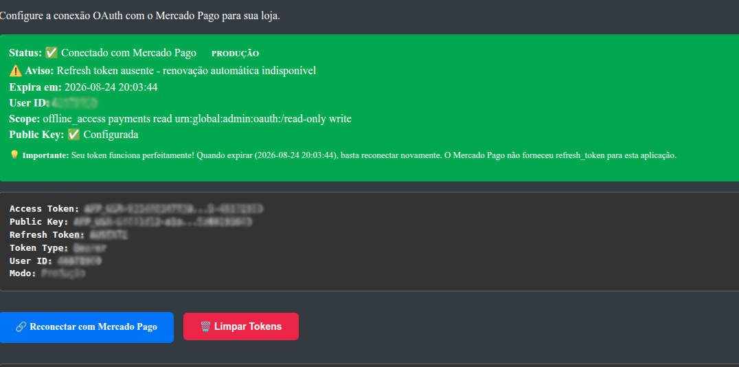 Integração Mercado Pago Gavee - Configuração de pagamentos